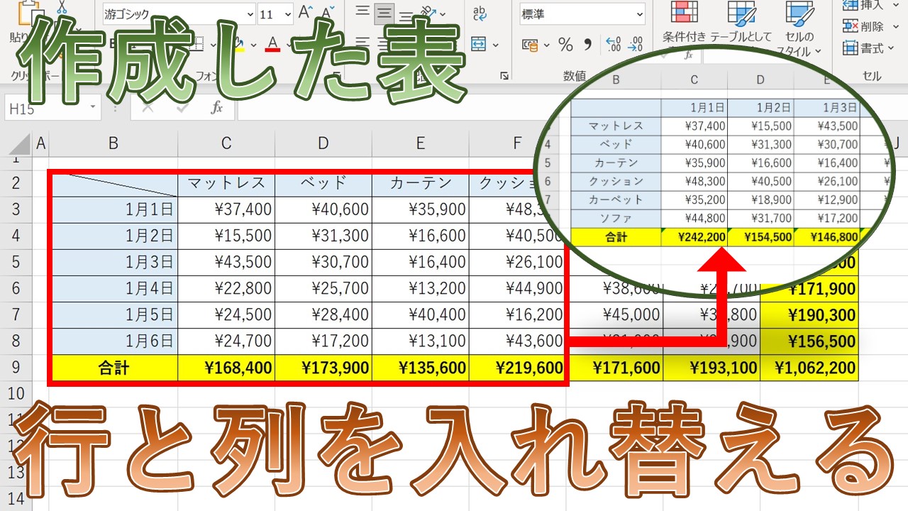 【エクセル】表を行・列入れ替えをする方法は?数式そのまま・罫線を保持せず貼り付けるには?【Excel】 | PC業務効率化メディア